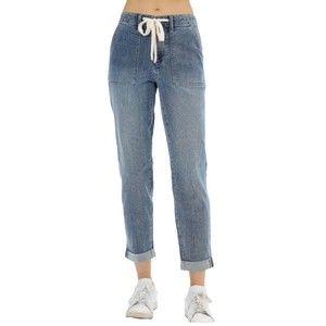 Judy Blue Daphne High Waist Pull On Jogger Womens 3 / 26 Stretch Denim Blue Jean